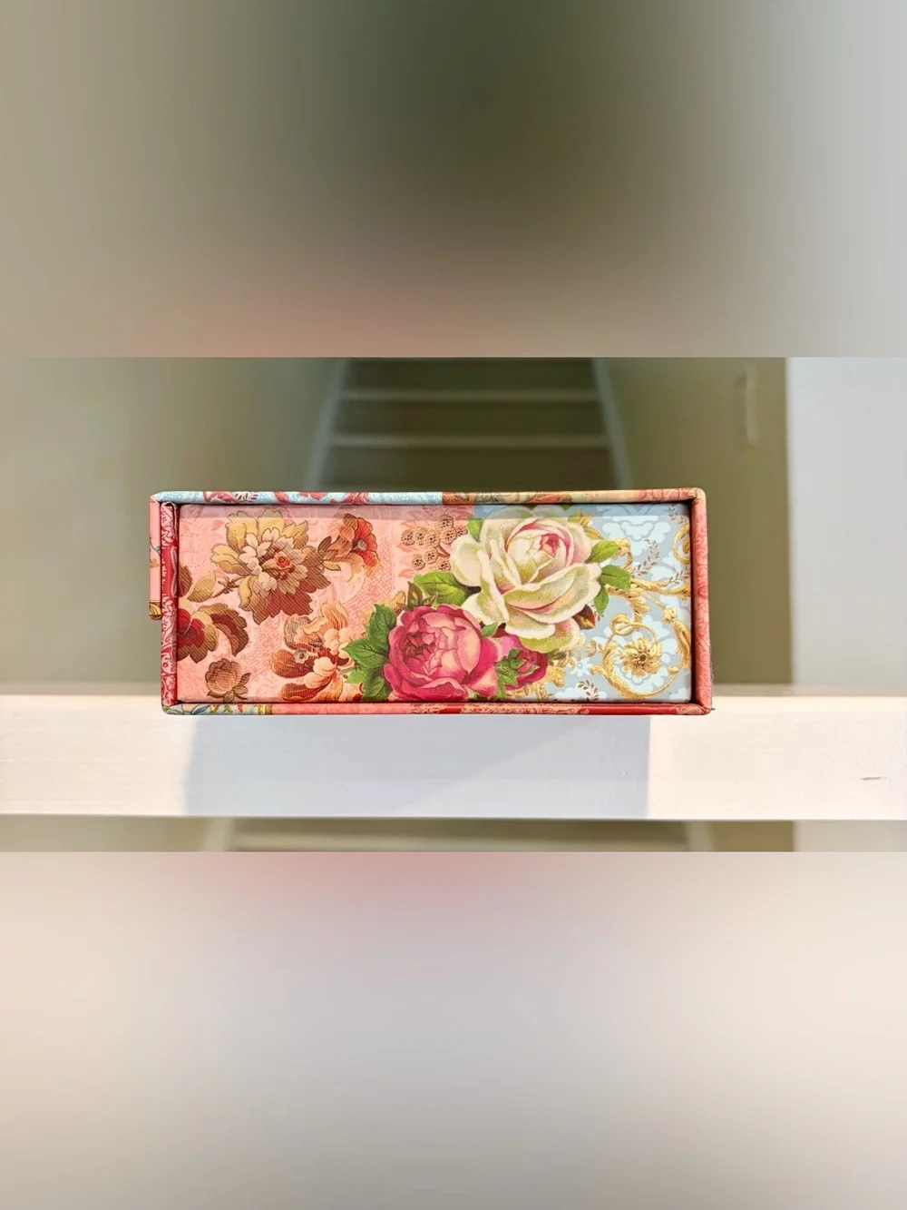 Punch Studio Vintage Floral Jewelry Box Trinket Organizer Keepsake